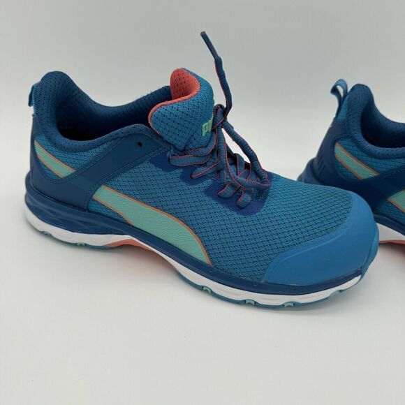 Puma Safety Beat Low 2.0 Tennis Shoes NWOB Women's Size 7M Steel‎ Toe Turquoise - Picture 7 of 16